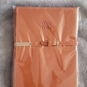 Miu Miu Tan Leather Notebook